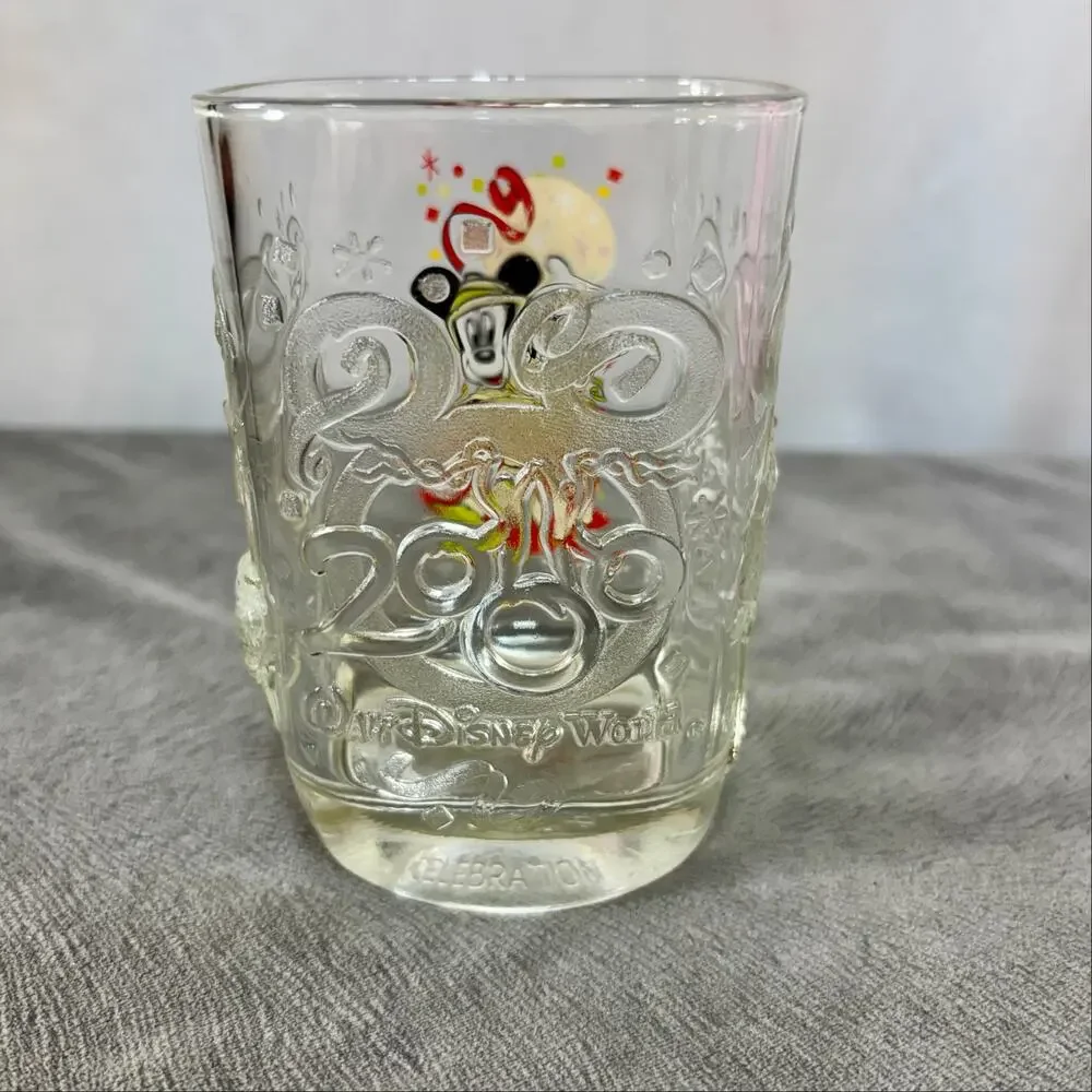 McDonalds Mickey Mouse Animal Kingdom Disney World VTG Glass 2000 Square Tumbler